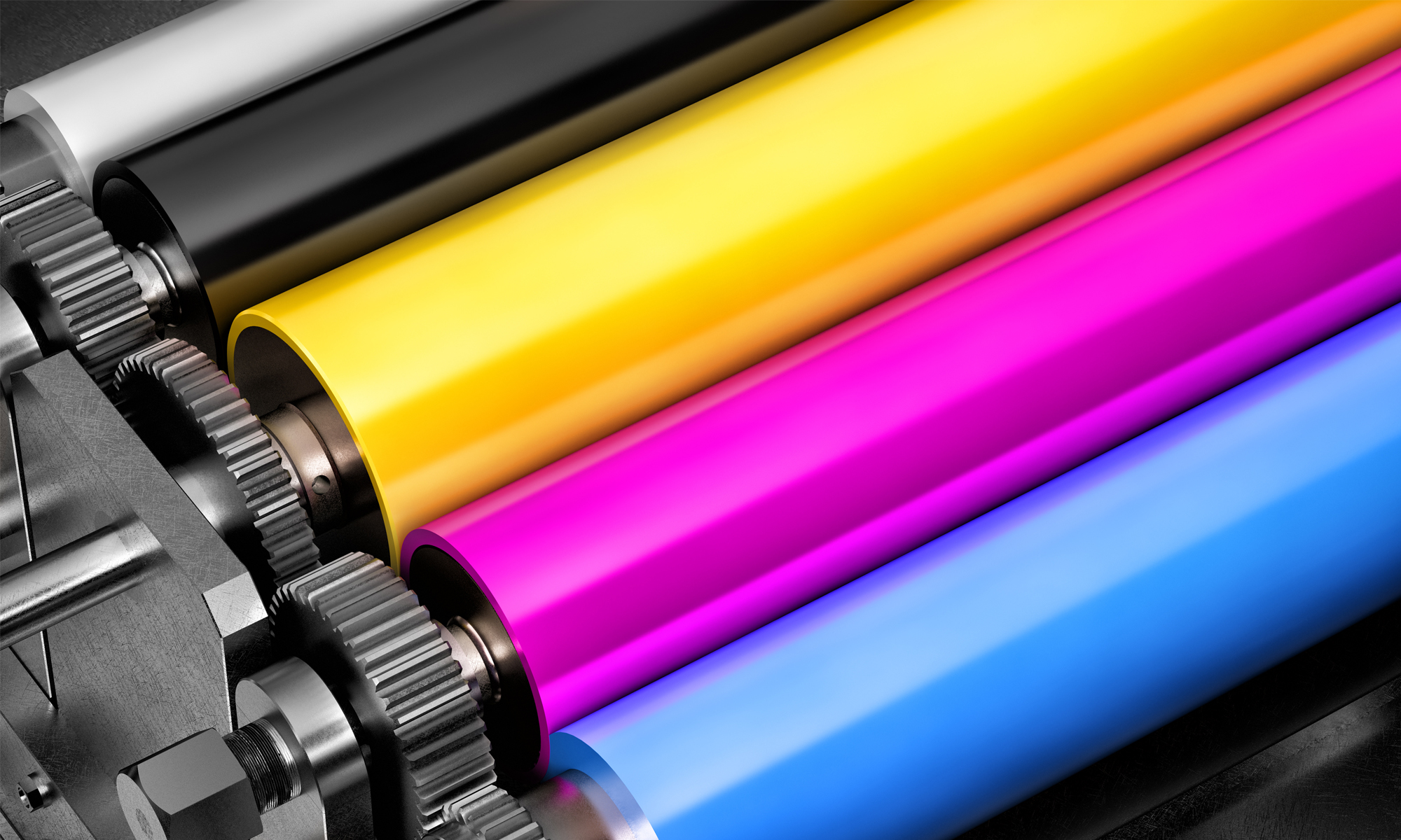 CMYK ink rollers